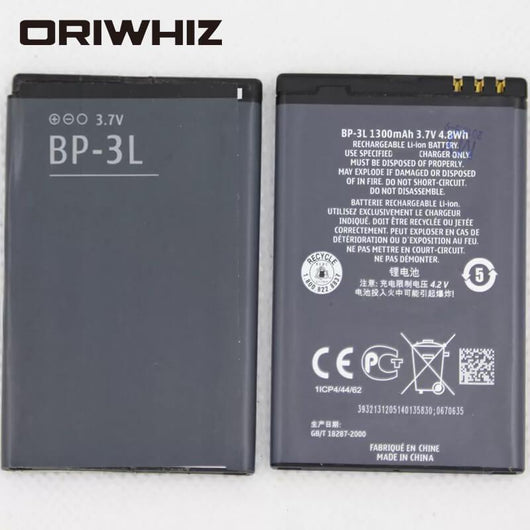 1300mAh BP-3L battery for Lumia710 610, 603, 3030, 510, 303 backup battery - ORIWHIZ