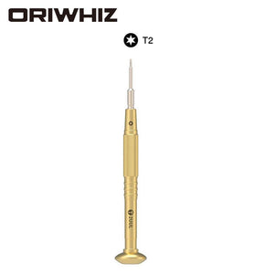 2UUL Brass Handle Screwdriver Pentalobe 0.8 Philips 1.2 T2 Convex Cross 2.5 Y0.6 For Phone Repair Tool - ORIWHIZ