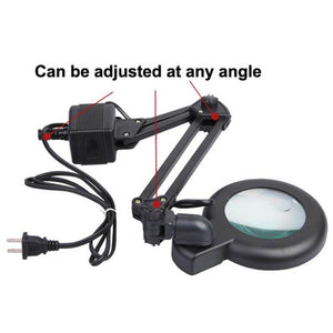 A138 5x 8x Folded Optical Dual Lens Magnifying Glass Light A138 With Stand - ORIWHIZ