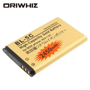 BL5C BL-5C 4C gold battery for 1000101011001108111011111112 111627302710 2730c 3100 3109C 3110C BL-5C battery - ORIWHIZ