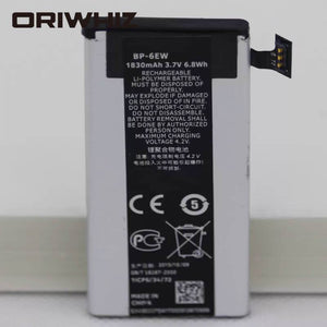 BP-6EW mobile phone battery Lumia 900 N900 mobile phone battery Lumia900 BP6ew battery 1830 mAh - ORIWHIZ