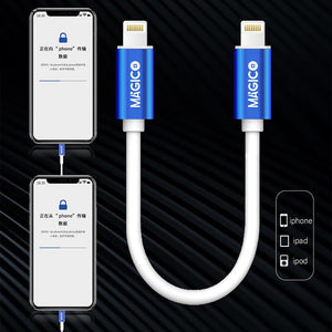 Easy Copy MAGICO iTransfer Cable Lightning To Lightning OTG Cable Data Picture File Transfer Line For iPhone 8-12 Pro Max ipad - ORIWHIZ