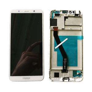 For Huawei Y6 2018 Lcd Screen And Digitizer Assembly With Frame White - Oriwhiz Replace Parts