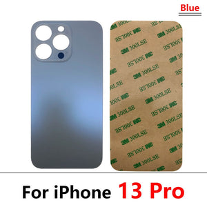 For iPhone 12 11 8 8 plus X XS MAX battery glass back glass replacement back cover housing big hole camera With stickers - ORIWHIZ
