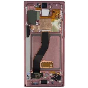 For Samsung Note 10 LCD With Touch Frame Aura Pink Service Pack - Oriwhiz Replace Parts