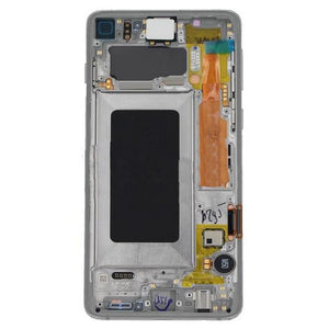 For Samsung S10 LCD with Touch Frame Prism White SERVICE PACK - Oriwhiz Replace Parts