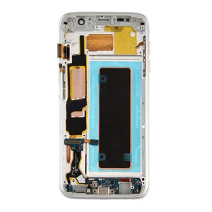 For Samsung S6 Edge Plus LCD With Touch Frame Silver INTERNATIONAL ONLY - Oriwhiz Replace Parts