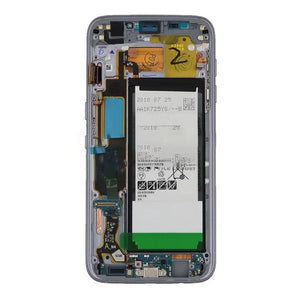 For Samsung S7 Edge LCD With Touch Frame Grey Service Pack with Battery - Oriwhiz Replace Parts