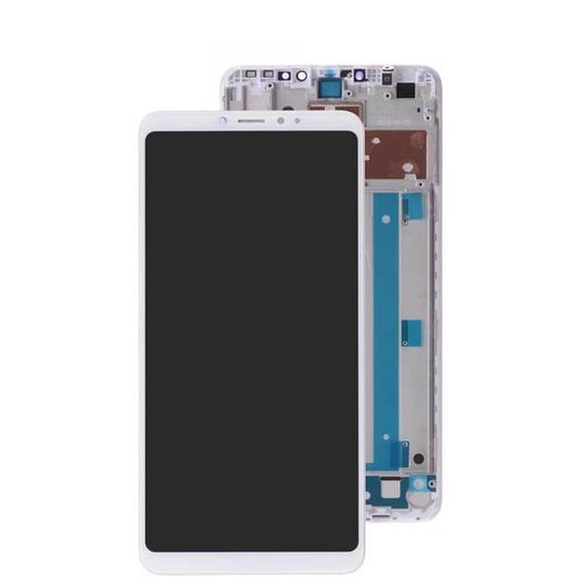 For Xiaomi Mi Max 3 LCD Screen and Digitizer Assembly with Frame White - Oriwhiz Replace Parts