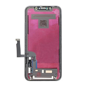 For iPhone XR LCD iTru Color with Touch and Back Plate Black - Oriwhiz Replace Parts