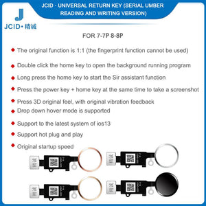 JC Universal Home Button Flex for iPhone 7 7 plus 8 8 Plus Keypad Return On Off Function Solution - ORIWHIZ
