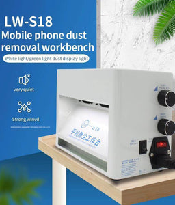 LW-S18 Mobile Phone Dust Removal Workbench For LCD Screen Dust inspection, LED Scratch Crack Detection and LCD Screen Glue Cleaning - ORIWHIZ
