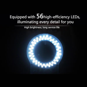 Microscope Led Light Source Adjustable Brightness With 56 Led Illuminator Lamp For Stereo Microscope Excellent Circle Light - ORIWHIZ