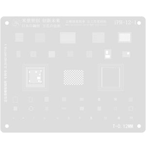 MIJING 0.12mm Japan Steel Tin Net for Iphone IPH 1-13 BGA Reballing Stencils Square Holes - ORIWHIZ