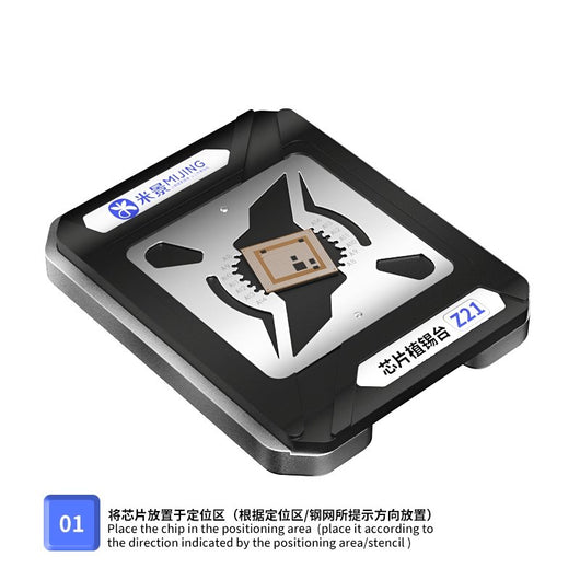 Mijing Z21 8 in 1 CPU Reballing Stencil Platform For iPhone A8 A9 A10 A11 A12 A13 A14 A15 IC Chip Tin Planting Template Fixture - ORIWHIZ