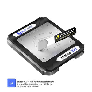 Mijing Z21 8 in 1 CPU Reballing Stencil Platform For iPhone A8 A9 A10 A11 A12 A13 A14 A15 IC Chip Tin Planting Template Fixture - ORIWHIZ
