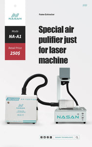 NASAN NA-A1 Smoke Purifying filter system with Acrylic box for laser machine workshop soldering smoke clean room - ORIWHIZ