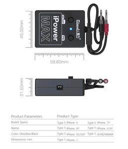 QianLi iPower max Power Control Test Cable Power Supply Test Cable With ON/OFF Switch for iPhone 6 6s 7 8 X XS MAX - ORIWHIZ