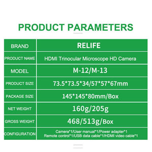 RELIFE M-12/M-13 3800W HDMI Trinocular Microscope HD Camera For Phone CPU PCB Observe Soldering Repair High Speed Image - ORIWHIZ