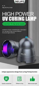 RELIFE RL-014A UV Curing Lamp USB LED High Power T6 Fast Adhesive Green Oil Purple Light Phone Motherboard Repair Lamp - ORIWHIZ