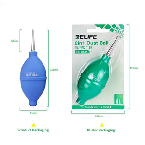 RELIFE RL-043A 2 In 1 Phone Repair Dust Cleaner Air Blower Ball Cleaning Pen for PCB PC Keyboard Camera Lens Dust Removing - ORIWHIZ