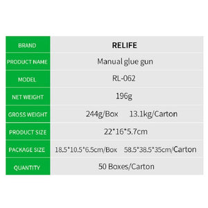 RELIFE RL-062 Glue Gun 30CC Black Transparent RL-035A PP Structural Adhesive for iPhone Samsung Frame Rear Cover Bracket Bonding - ORIWHIZ