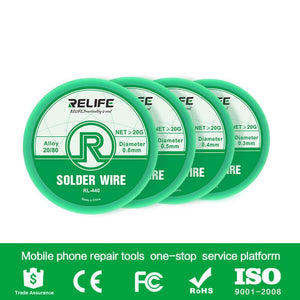 RELIFE RL-440 RL-441 RL-442 Solder Wire 0.3/0.4/0.5/0.6mm Rosin Core Tin Soldering Wire Roll Reel Welding Line - ORIWHIZ