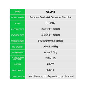 Relife RL-918V machine vacuum screen separator, integrated pump, LCD max8.5 ", maintenance tool, disassembly - ORIWHIZ