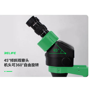 Relife RL M3T STL2 Professional Trinocular Microscope Binocular Mobile Phone Repair Electronic Amplifier 7-45x Zoom 4k Display STL2 - ORIWHIZ