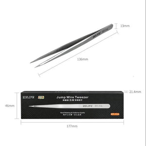 RELIFE RT-11A High-Precision Tweezers Flying Line Jump Wire Special anti-static Tweezers For phone Motherboar Repair tool - ORIWHIZ