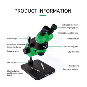 RL-M3-B3 binocular high-definition stereo microscope 7-45 continuous zoom large base mobile phone repair motherboard welding tool - ORIWHIZ