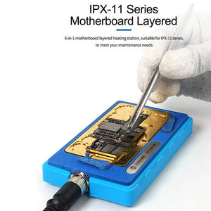 SS T12A-M6 Mainboard Layered Heating Station for IPhone X-11 Pro MAX BGA Desoldering NAND CPU PCB Glue Removing Platform - ORIWHIZ