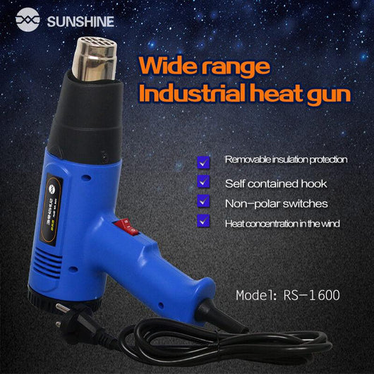 SUNSHINE RS-1600 RS-1800D Portable Plastic Digital Thermostat Hot Air Welding Gun for Phone Components and Parts Soldering - ORIWHIZ