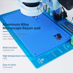SUNSHINE SS-004N Microscope Holder Stand with Silicone Repair Soldering Mat Repair Pad for Phone DIY Welding Tool - ORIWHIZ