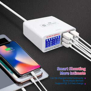 Sunshine SS-304Q 304D 6 Port USB Smart Fast Charge Station LCD Digital Charger For iPhone Samsung Huawei Xiaomi - ORIWHIZ