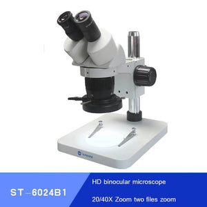 SUNSHINE ST6024-B1 20/40X Zoom Binocular Stereo HD Microscope With Led Light For Mobile Phone Mainboard Detection - ORIWHIZ