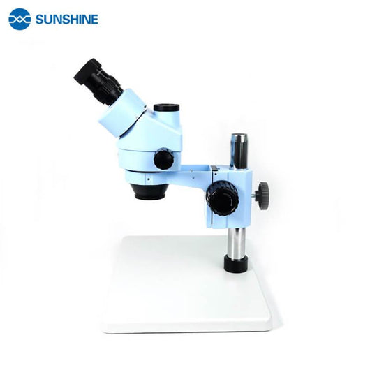 SUNSHINE SZM45T-B3 Microscope 7X-45X with Base Table Pillar Stand Zoom Trinocular Stereo Microscopio For Mobile Phone Repair - ORIWHIZ