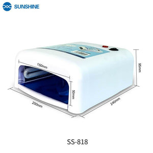 UV Glue Curing Lamp SS 818 With 4 Light Tubes 36W Ultraviolet Phone LCD Front Screen Glass Dryer Professional - ORIWHIZ
