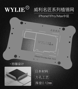 WYLIE 11/Pro/max middle-layer tin-planting mesh main board layered Japanese material square hole steel mesh - ORIWHIZ