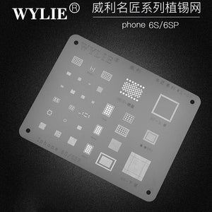 WYLIE BGA Reballing Stencil for iPhone 5/5S/6/6S/7/8 Plus/X/XR/XS 11 12 Pro Max Baseband CPU RAM Nand WiFi Power IC Chip Tin Net - ORIWHIZ