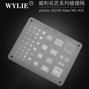 WYLIE BGA Reballing Stencil for iPhone 5/5S/6/6S/7/8 Plus/X/XR/XS 11 12 Pro Max Baseband CPU RAM Nand WiFi Power IC Chip Tin Net - ORIWHIZ
