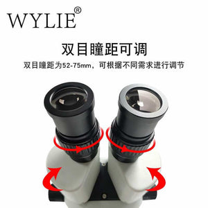 WYLIE trinocular microscope synchronous true trinocular electron microscope Mobile phone maintenance Ultra HD continuous zoom - ORIWHIZ