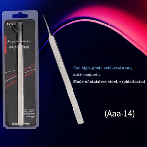 WYLIE Tweezers Aaa-14 Aaa-12 16 cm long Curved Straight Tip Stainless Steel Tweezer for mobile repair - ORIWHIZ