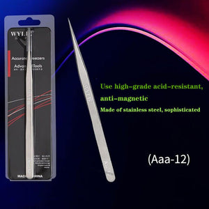 WYLIE Tweezers Aaa-14 Aaa-12 16 cm long Curved Straight Tip Stainless Steel Tweezer for mobile repair - ORIWHIZ